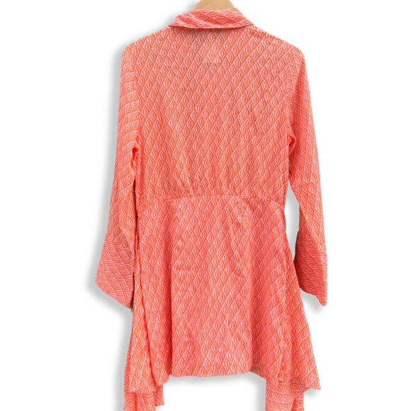 🆕 Free People | Rillo Orange Long Sleeve Mini Shirt Dress | S - Picture 12 of 16